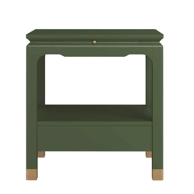 Eave Bedside Table | Darkened Sage, Green