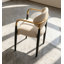 Chaise de salle à manger moderne et simple en cuir ultra fin