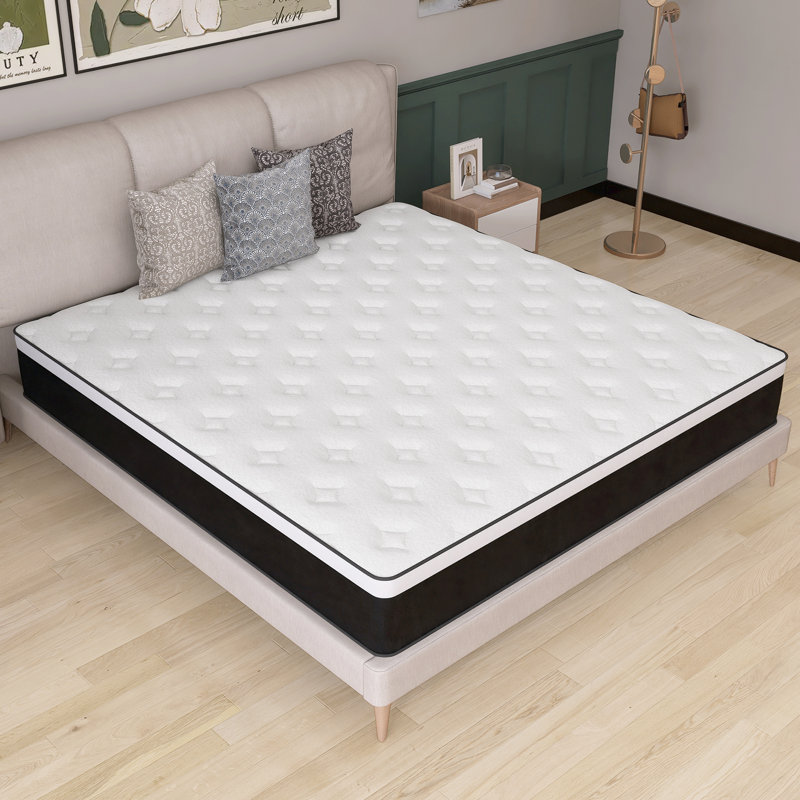 Medium Hybrid Mattress Pocket Spring with CertiPUR-US Certified Foam, Height Profile (12"), Queen