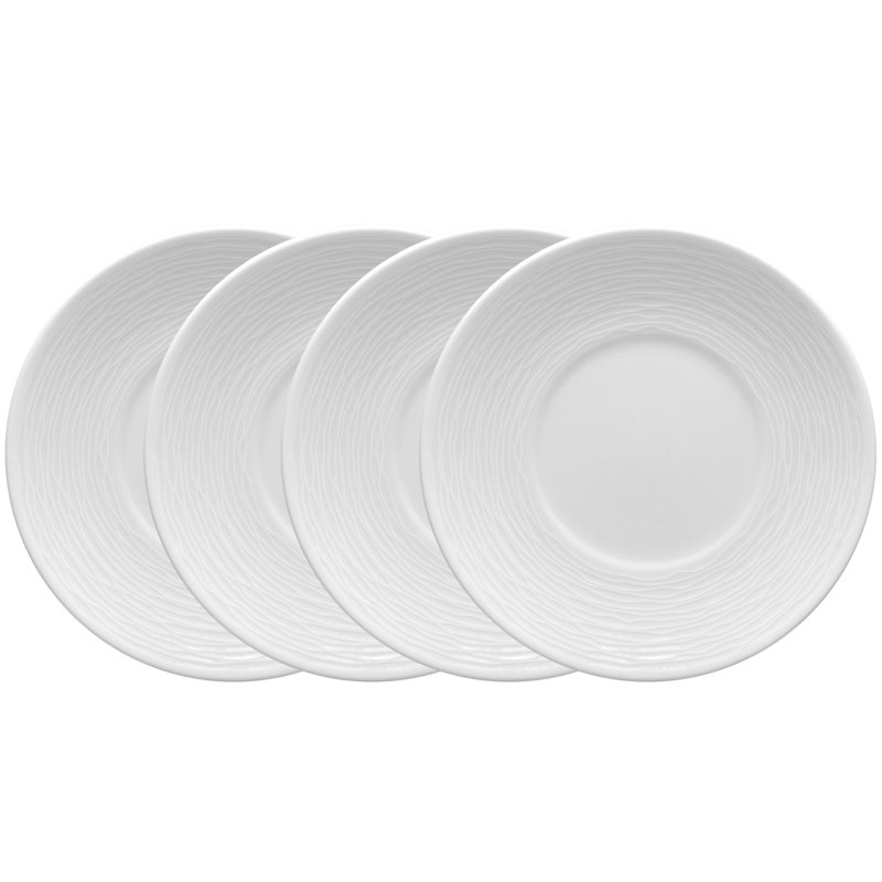 Noritake Colorscapes Swirl Saucers, 6-1/2", White
