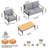 Kiran Outdoor 4-Piece Rope Sofa Set
