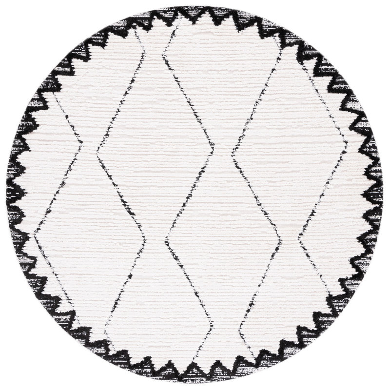 Shiflet Performance Geometric Rug, Round 6'7"
