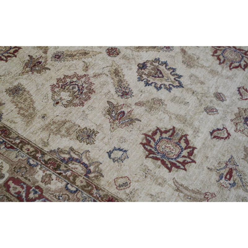 Tapis crème et chameau noué à la main de haute qualité Sultanabad