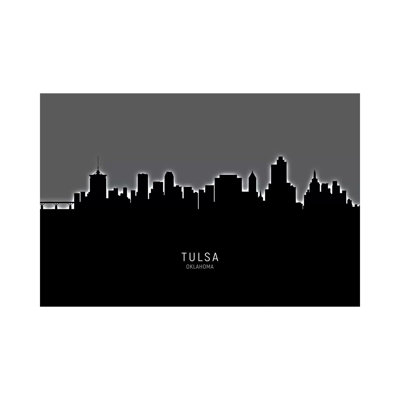 Tulsa Oklahoma Skyline by Michael Tompsett - 1 Piece Wrapped Canvas Wall Art