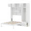 Lit escamotable mural avec armoire supérieure, tablettes et garde-robe, lit pliable peu encombrant-114217055