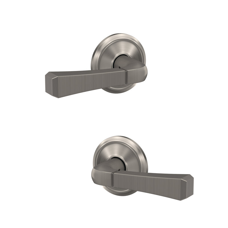 Custom Rivington Lever with Alden Rose Non Turning Dummy Lock, Satin Nickel
