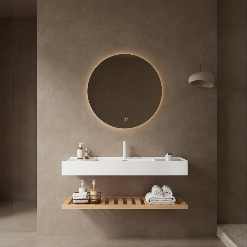 Meuble-lavabo chic avec lavabo de qualité supérieure et aménagement fonctionnel