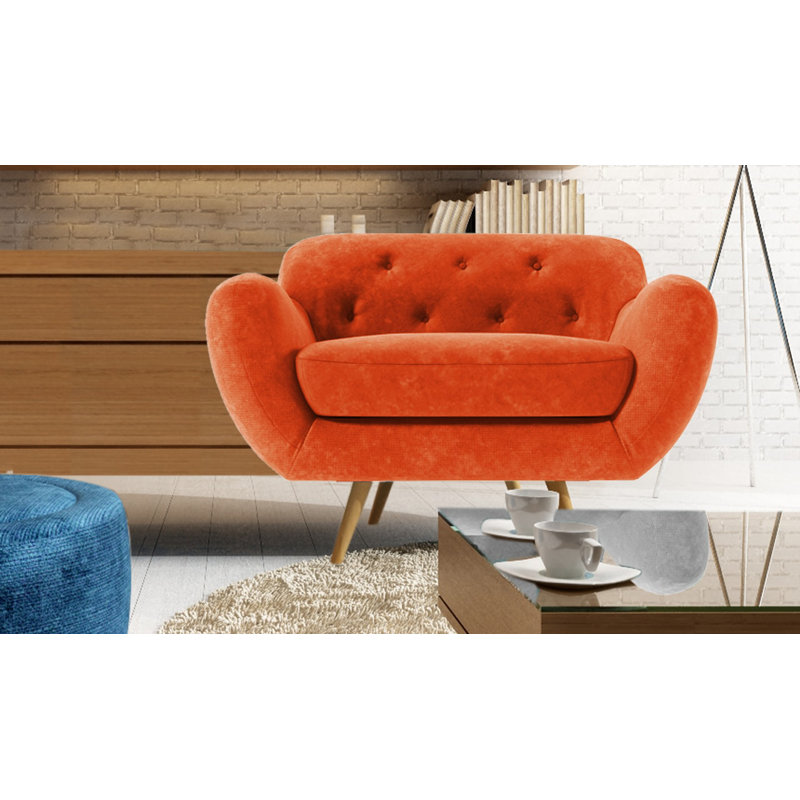 Jefferson Upholstered Armchair, Orange