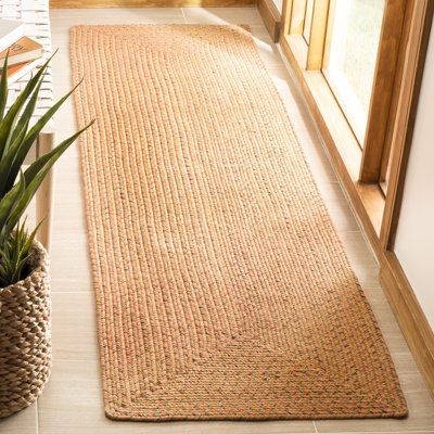 Woodlawn Handmade Braided Cotton Orange Area Rug