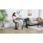 Swivel Upholstered Adjustable Height Counter Stool with Metal Frame-1780318643