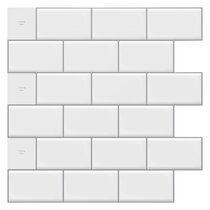 12x12 Peel and Stick Backsplash Tile for Kitchen White Subway Tile(10-Pack)  - On Sale - Bed Bath & Beyond - 31500800