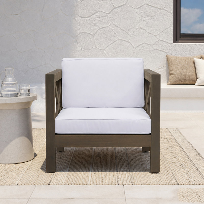 Chaise de patio pour club, White, Grey