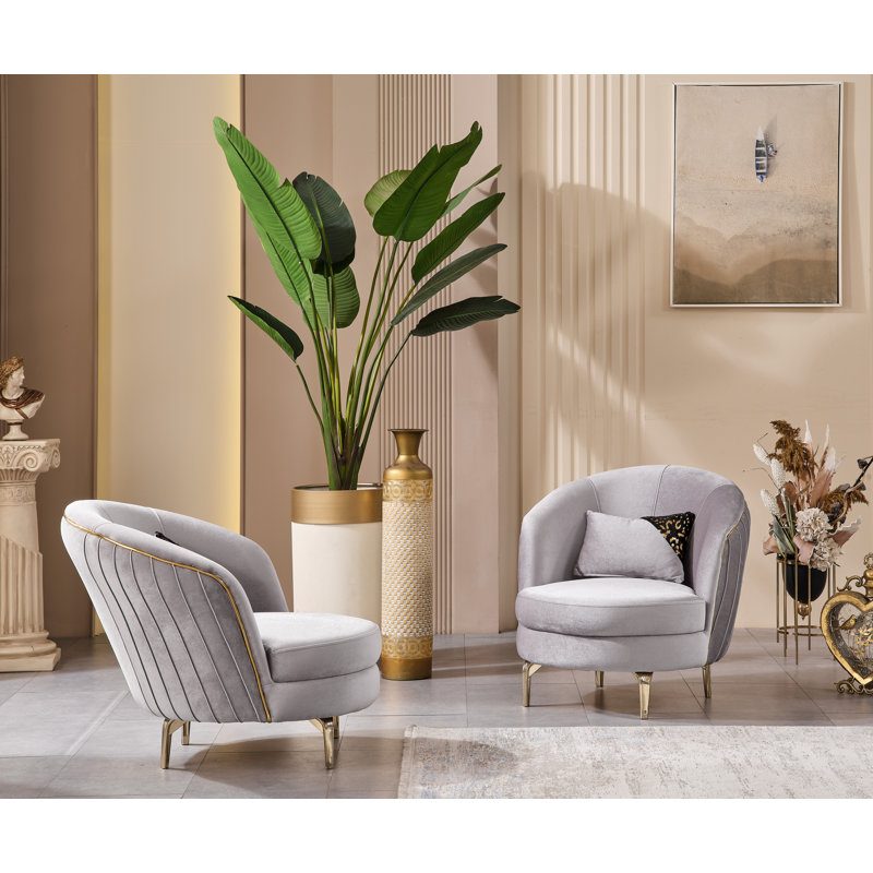 Fauteuil d'appoint Kka, gris, Gris