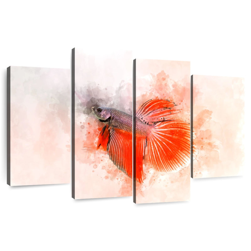 Poisson-betta orange Brampt, H 22 po x l 36 po