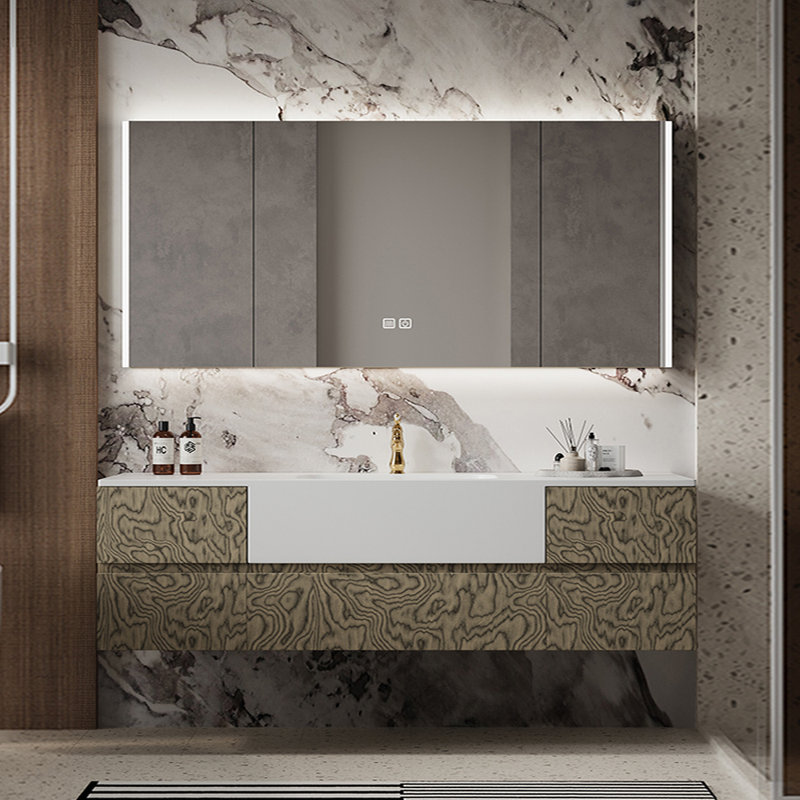 Armoire de salle de bain rétro, H 19,7 po x l 66,9 po x P 20,5 po