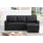 Upholstered Pull Out Sectional Sofa With Chaise