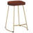 vidaXL Bar Stool Set of 2 Walnut, Brass-1094705230-1094705231