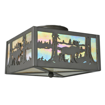 Glass Semi Flush Mount