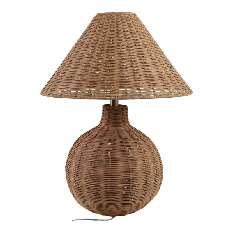 Sagebrook Home 23X20" Woven Rattan Table Lamp, Natural