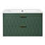 Meuble-lavabo mural 30 po avec lavabo en résine, armoire de rangement flottante avec 2 tiroirs, armoire de salle de bain en bois massif