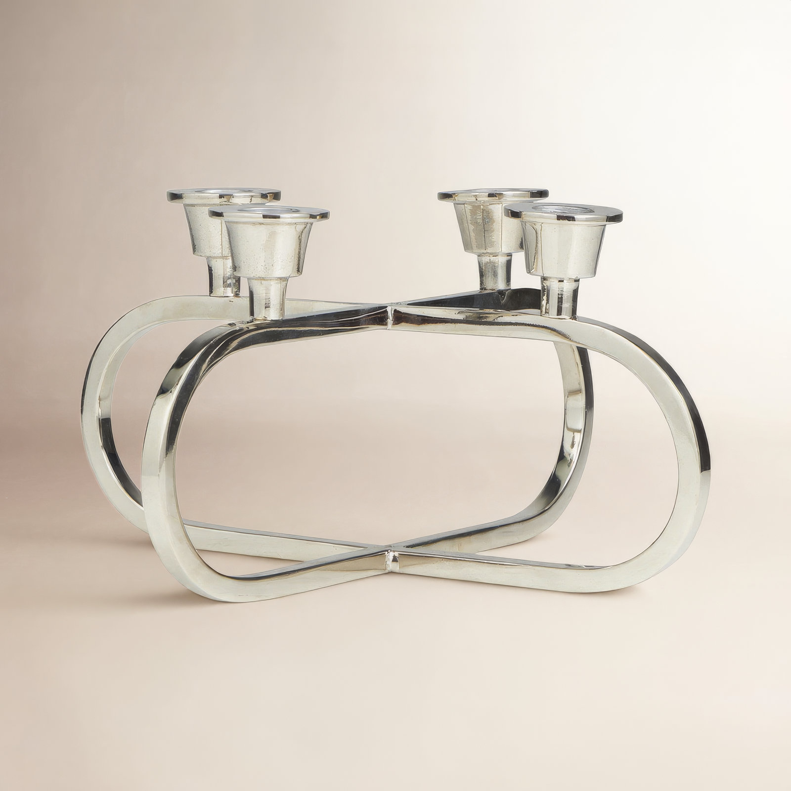 Aluminum Candelabra, Silver