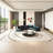 Black semi circular arc  negotiating sofa-104174385