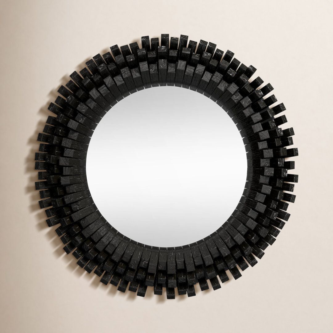 Orlin Solid Wood Round Wall Mirror Joss & Main