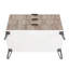 Commode cannelée 35 po Dumbo en gris rustique et blanc (3 tiroirs)-1806292558