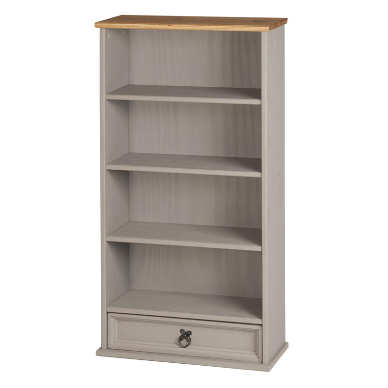 Halles 103 cm H x 52 cm W Solid Wood Standard Bookcase