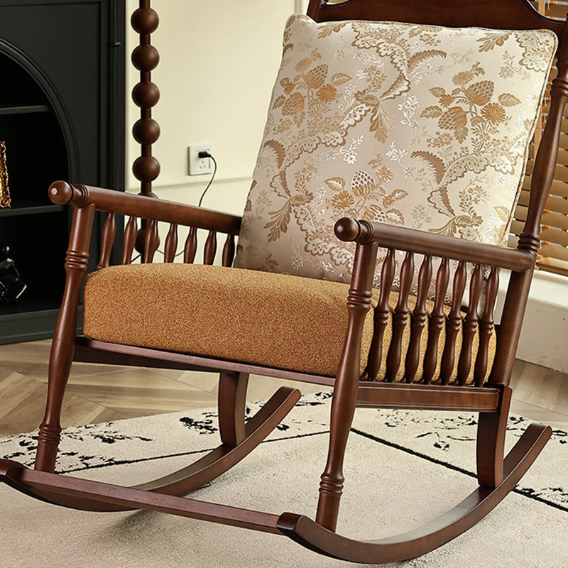 Comfortable solid wood lounge chair, Brown