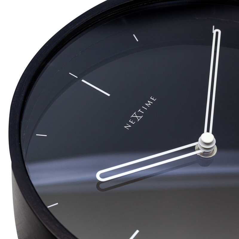 Analog Wood Quartz Movement / Crystal Tabletop Clock in Black