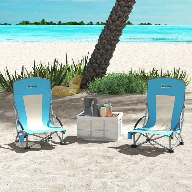 Folding Beach Chair, Blue