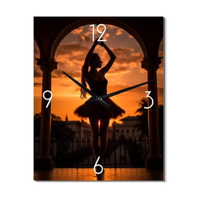 Horloge murale élégante surdimensionnée au coucher du soleil III