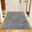 Tapis de salon lavable 8 x 10 po - tapis antisalissure et antidérapant Tapis bohémien pour les chambres à coucher, tapis rétro ultra-mince et durable (8 x 10 po, gris)