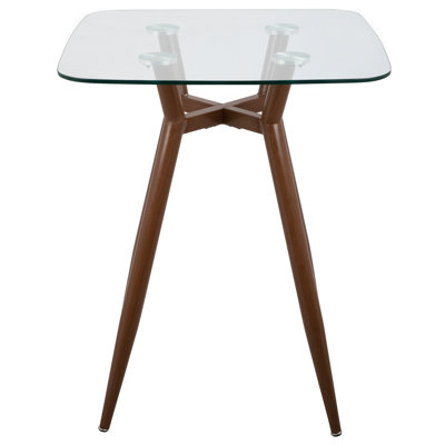 Palermo Glass Top Metal Base Dining Table