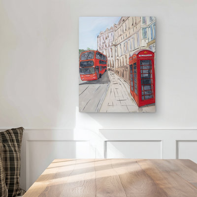 London Bus and Telephone Booth Metal Print | Home Decor