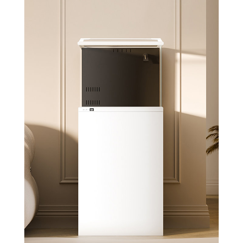 Petit réservoir carré d'aquariums en alliage d'aluminium, 13,21 gallons (H 51,97 po x l 20,08 po x P 20,47 p, Blanc