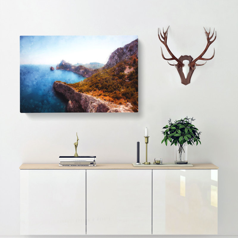Coastline In Mallorca Spain - Wrapped Canvas Painting, 40cm H x 60cm W x 3cm D