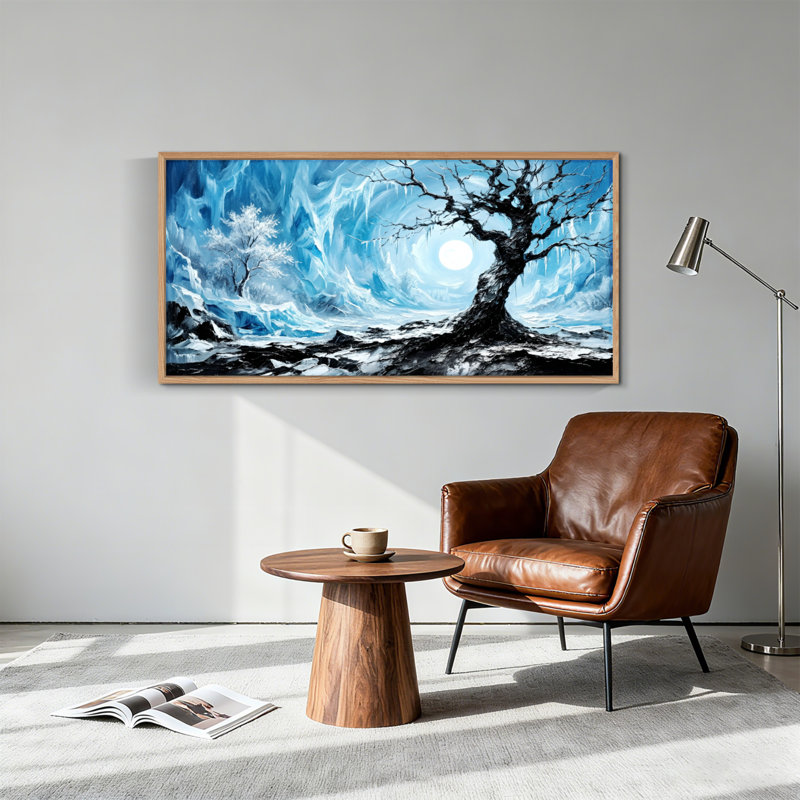 Tableau encadré sur toile « Arbre d'hiver », 122 x 61 cm (48 x 24 pouces), 1 pièce, 48x24inch
