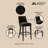 Beever Modern Chenille Upholstered Rubberwood Bar Stool-499839695-485808599