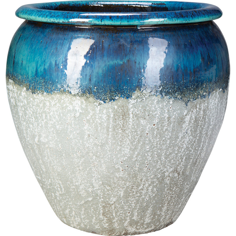 19 po Pot à eau Maricopa - Azul sur pierre grise