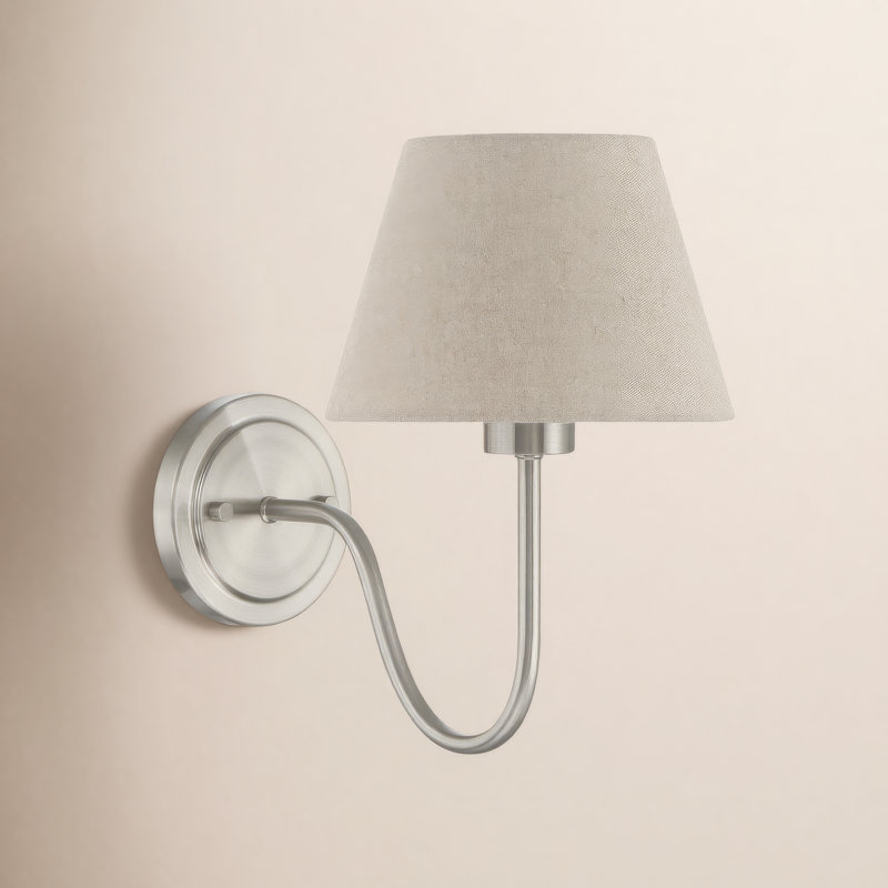 Beacon Brass Armed Wall Sconce, Brushed Nickel