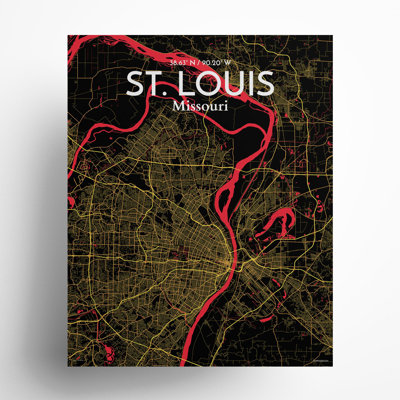 St. Louis City Map, impression