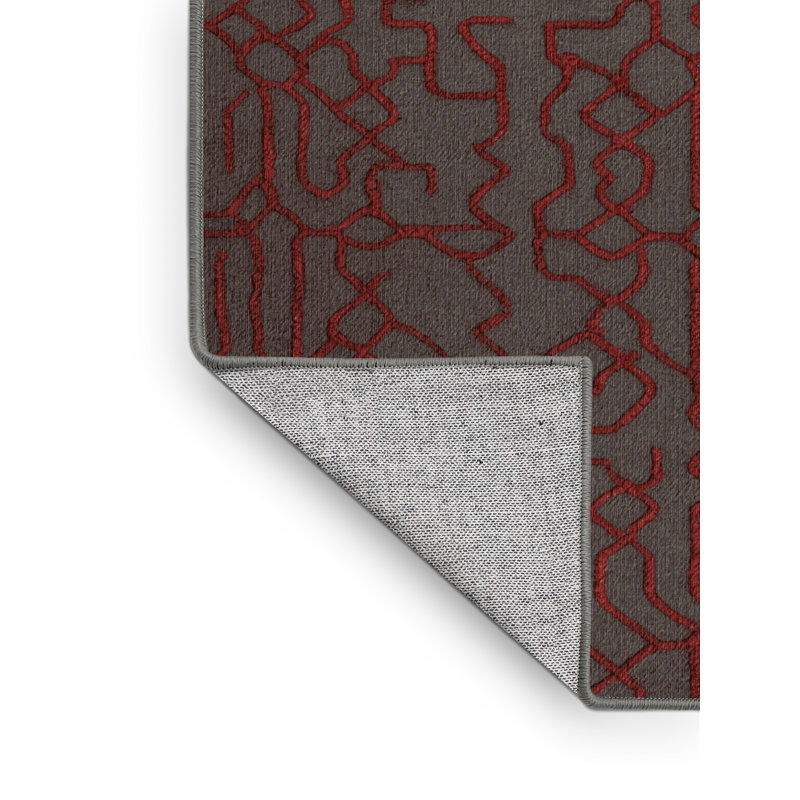 Machine Washable Trellis Gray Area Rug