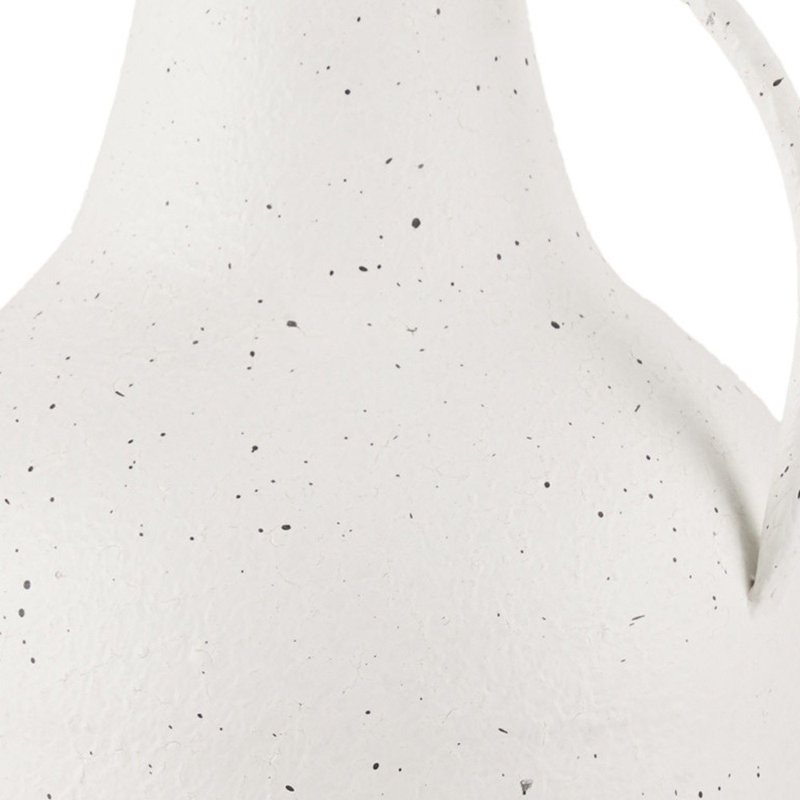 Grand vase Donzel blanc avec taches noires
