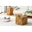 Modern Minimalist Set Of Two Hexagonal MDF Coffee Tables.Modern MDF Coffee Table, With Complex Texture Patterns, Style And Texture Coffee Table To Redefine Your Interior Decoration.