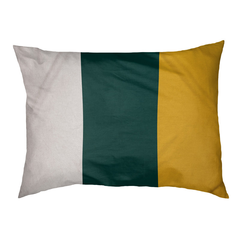 Coussin Los Angeles Anaheim, Très grand (H 17 po x l 50 po x P 40 po), Blanc / vert irlandais / or