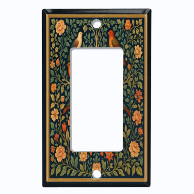 Couvercle de plaque d'interrupteur en métal; Bascule standard US 2 - Arbre des oiseaux