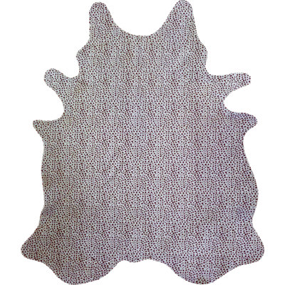 Tapis d’intérieur/brun blanc/brun stenciled brésiliened vache