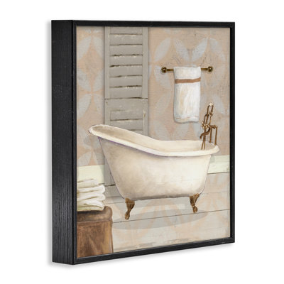 Giclée de baignoire sur pattes neutre, design par Carol Robinson